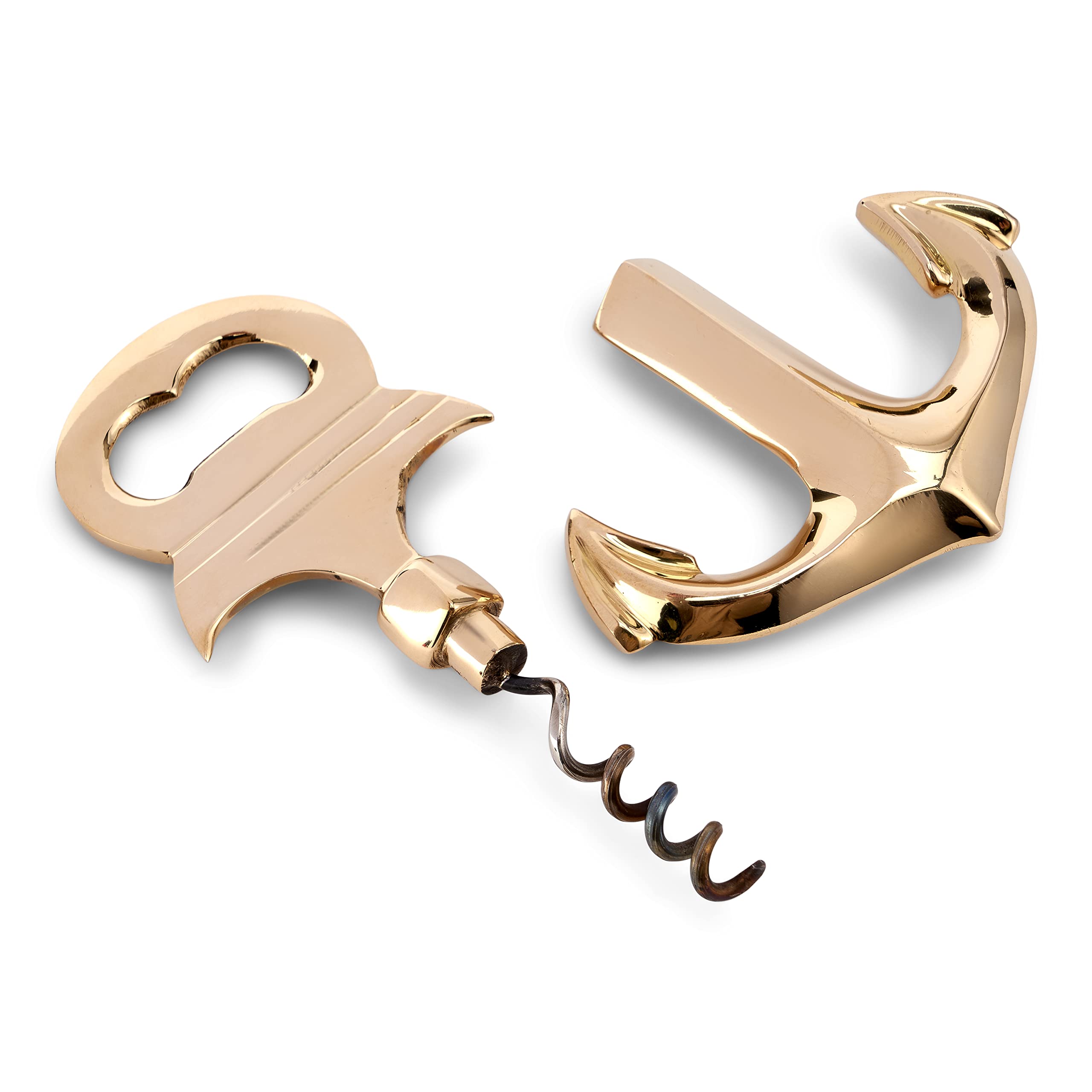 NKlaus 15 cm x 7 cm Bottle Opener Anchor Brass Gold Maritime Bottle Opener Beer Opener 11567