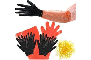 Zhanmai 24 Pairs Field Dressing Gloves Deer Gut Mittens Hunting Cleaning Gloves for Gutting Field Kit Accessories