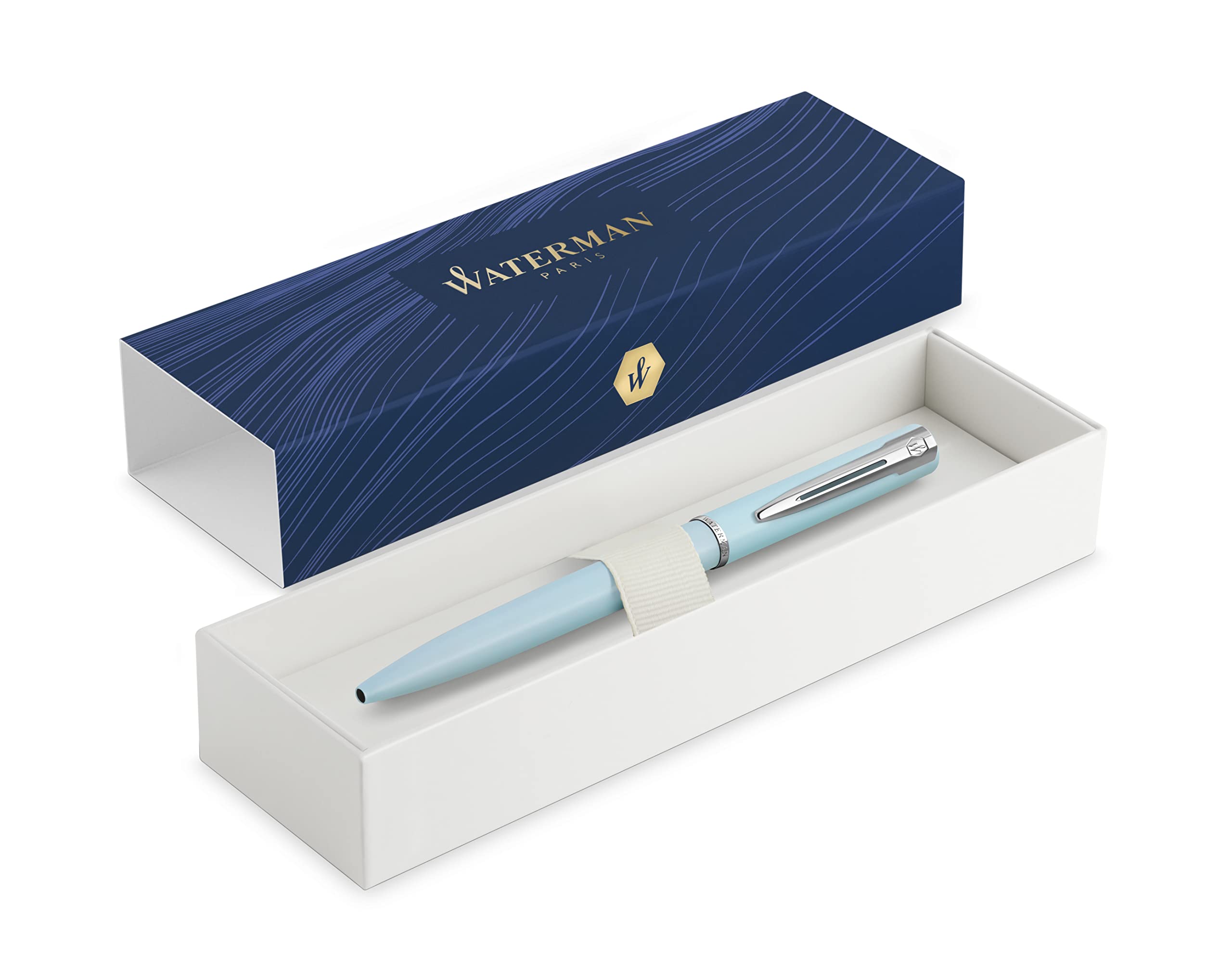 Waterman Allure Premium Ballpoint Pen - Baby Blue Pastel Finish - Metal Body - Gift Boxed