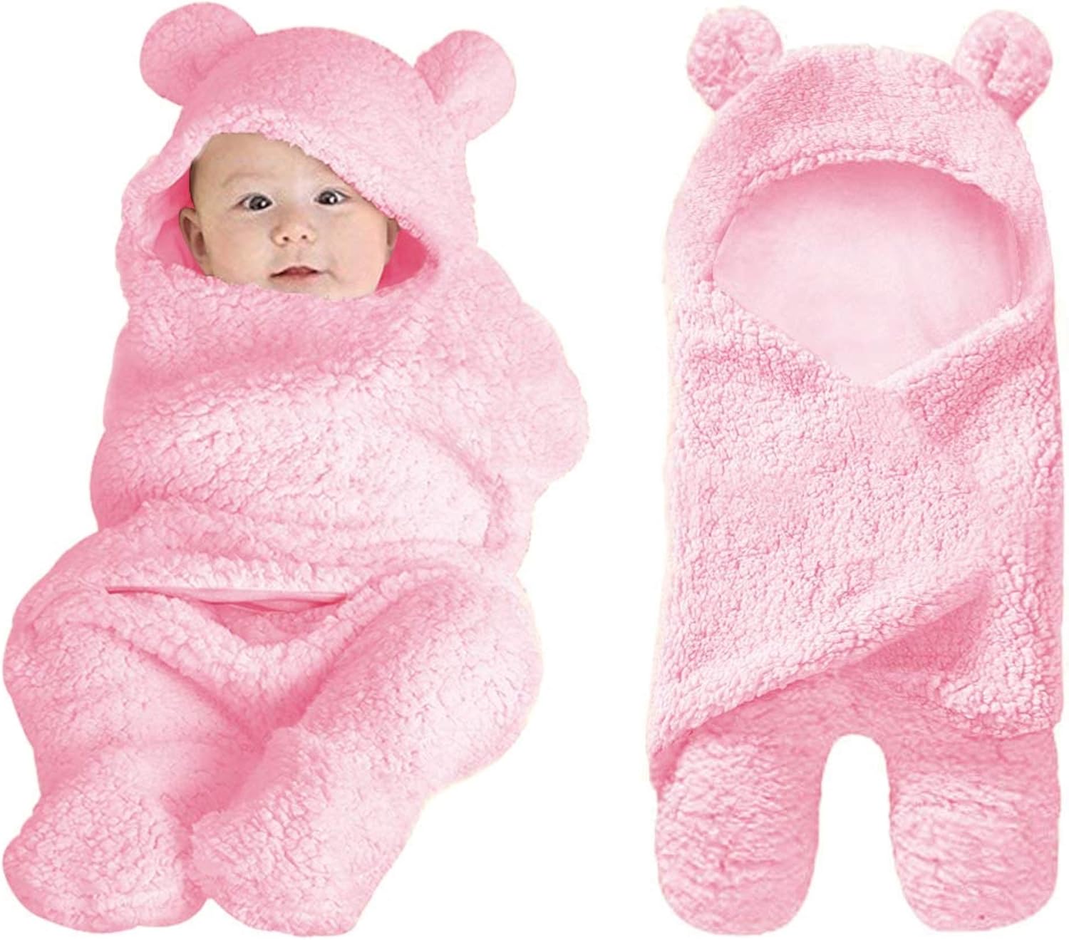 cute baby girl swaddles