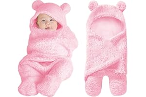 XMWEALTHY Cute Baby Items Newborn Plush Nursery Swaddle Blankets Soft Infant Girls Clothes Pink