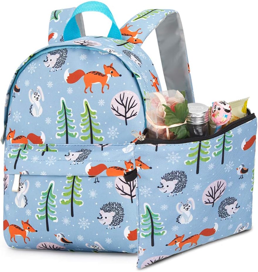ByBetty Toddler Backpack Pre-School Kindergarten Bag with Adjustable Padded Shoulder for Travel, Animal Kids Design (8.66in x 4in x 10.7in)