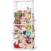 Ibnotuiy Stuffed Animal Zoo Storage Stuffed Animal Holder PVC Plush Storage Organizer Shelf with Elastic Band for Nursery Play Room Bedroom