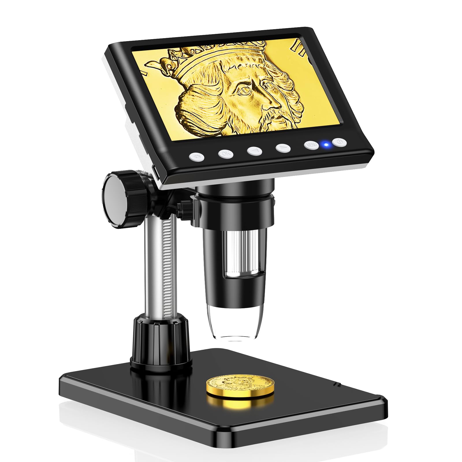 Leipan 4.3" Coin Microscope Coin Magnifier, 1980P HD Digital Microscope