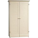 Amazon Com Sauder Harbor View Storage Cabinet Antiqued White Finish Furniture Decor