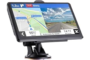 NAVRUF GPS Navigation for Car （7 Inch） Slimline Touch Screen Real Voice Direction ，USA Edition 2024 (Free Lifetime Updates) Turn-by-Turn Voice and Lane Guidance, Speed and Red Light Warning