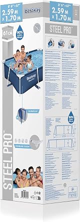 Bestway 8'6" x 67" x 24" Pool, 2.59m x 1.70m x 61cm (Contents: One Pool) view 3