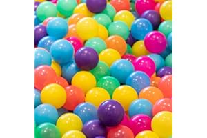 Lovgrils Crushproof Plastic Ball Pits Balls for Toddlers and Kids Playtime - Safe Indoor/Outdoor Play Supplies - 2.2 Inch - Multicolored/Pastel/Assorted,50 pcs