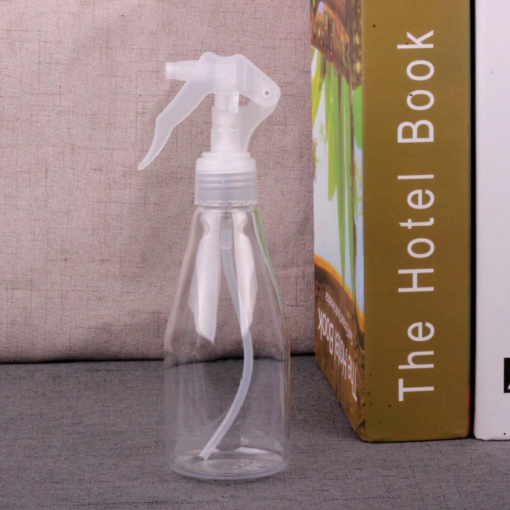 Xuniu 200ml Plastic Spray Bottle Hairdressing Plant Flowers Water Sprayer Hair Salon White 18.5cm