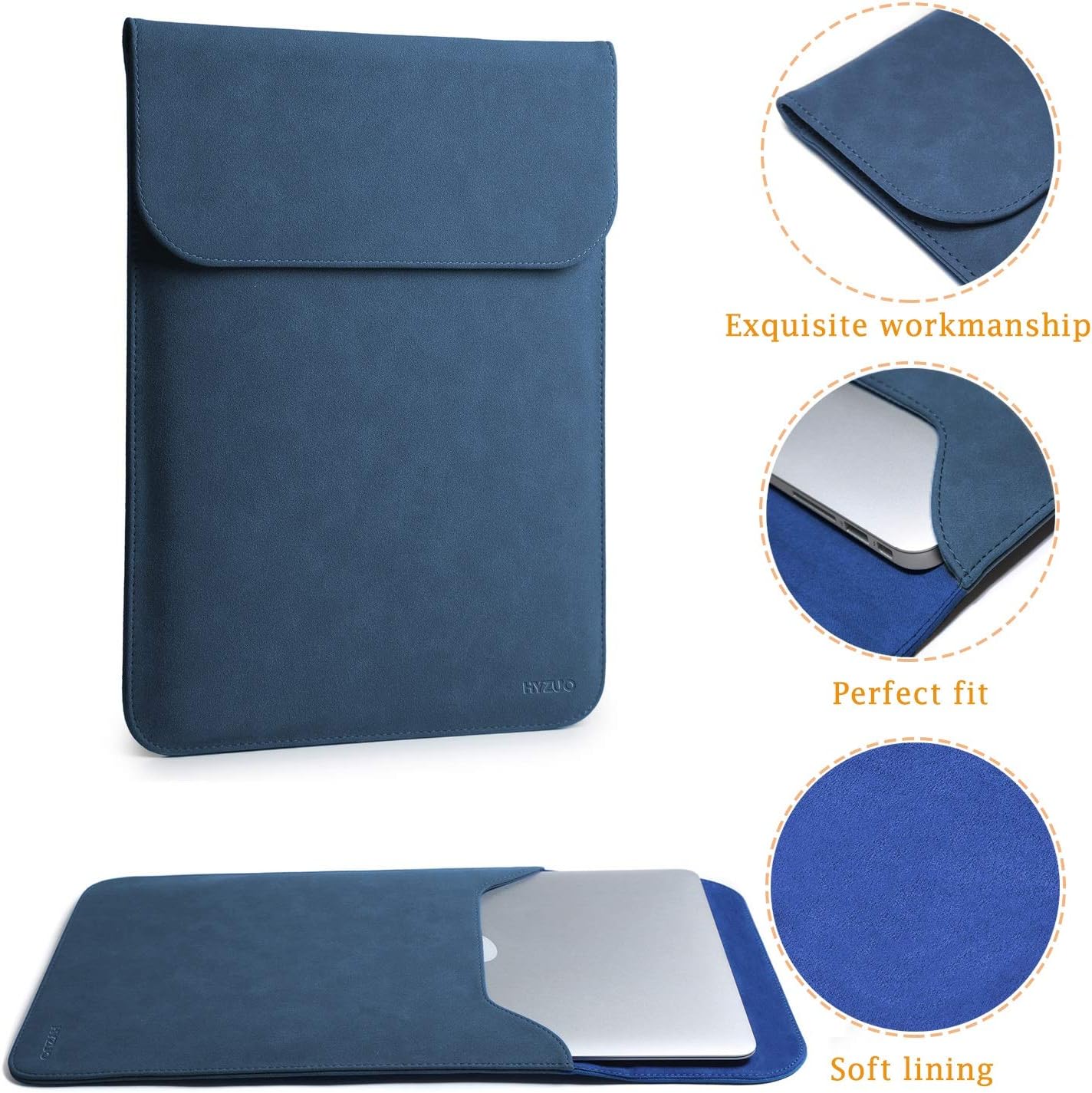 HYZUO 15-16 Inch Laptop Sleeve for MacBook Pro 16 M5/M4/M3/M2/M1 Pro/Max A3428 A3429 A3403 A3186 2026-2019 - Image 5