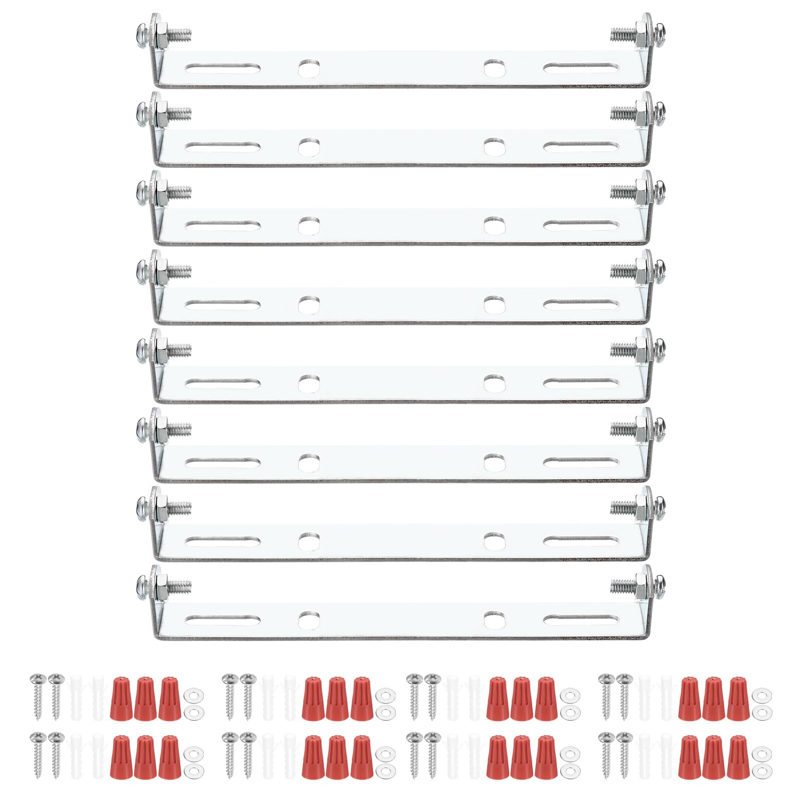PATIKIL 130mm (5.12") Universal Light Fixture Mounting Bracket Kit, 8 Set Light Crossbar Ceiling Light Plate with Screw for Wall Light Ceiling Light Pendant Chandelier
