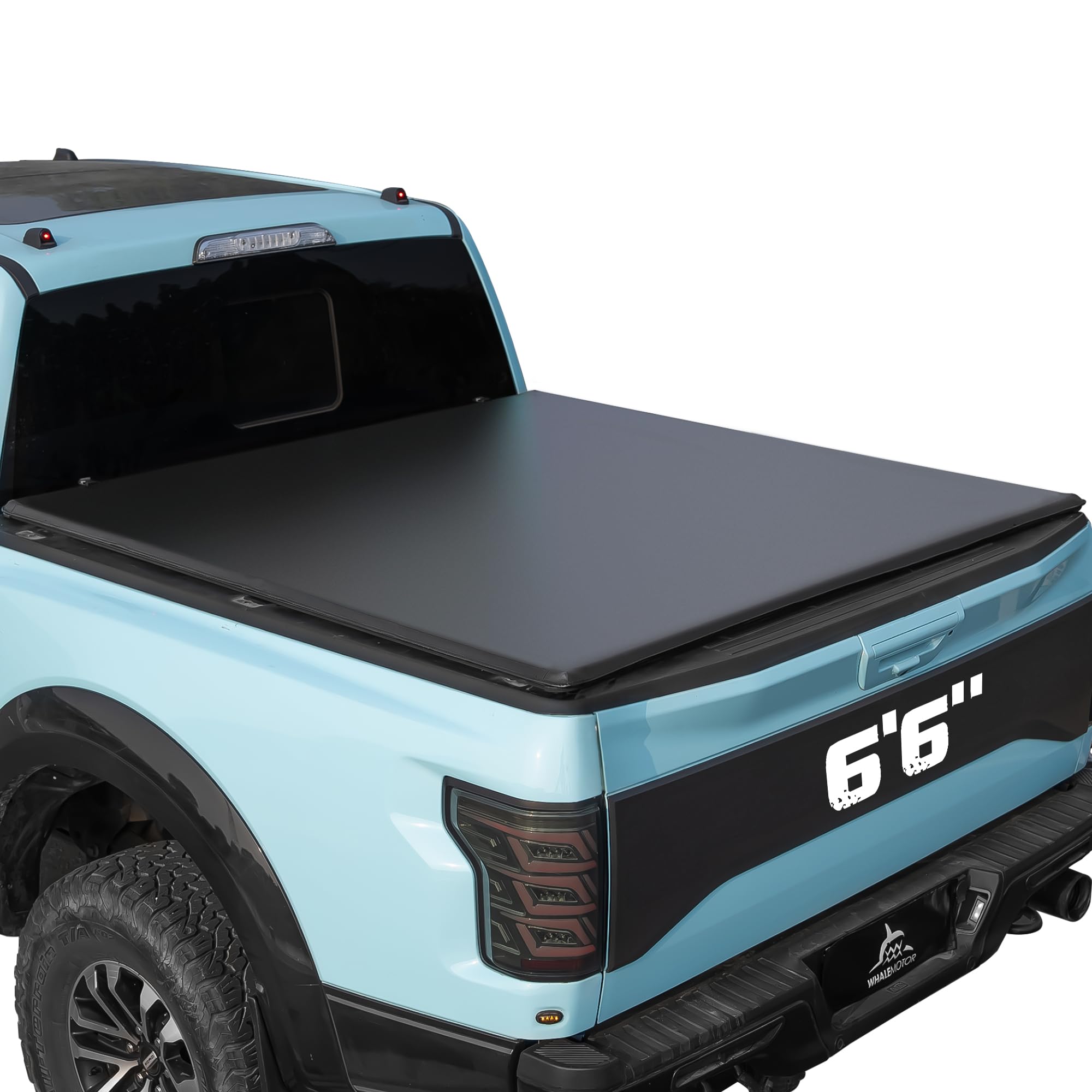 Photo 1 of Truck Bed Tonneau Cover Compatible with Ford F150 F-150 2004-2014 6.5 ft Standard Box, Soft Roll Up Style