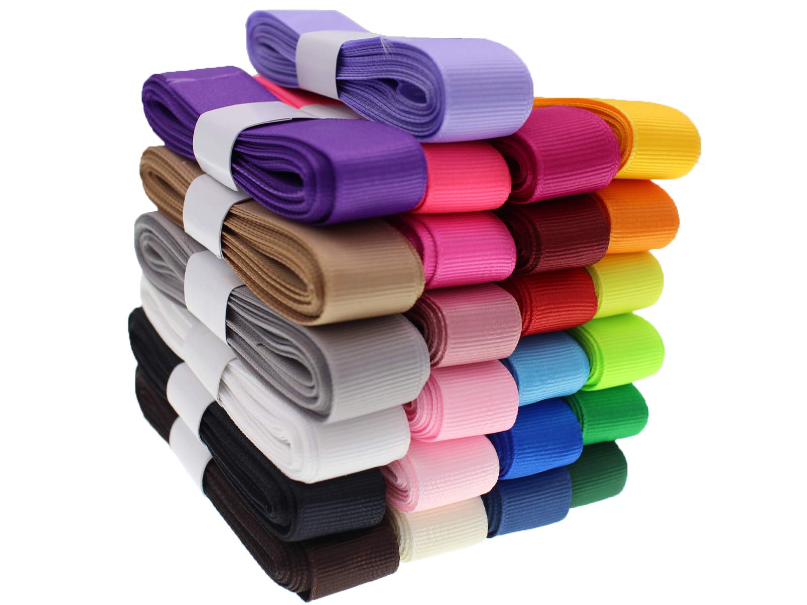 Jesep 100 Yards 7/8" Soild Grosgrain Ribbon Boutique Gift Wrapping Package Ribbon, DIY Crafts Bow Hair Headband Accessories Assorted Ribbon (7/8" 2.0cm)