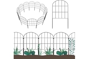 KIMAZO Decorative Garden Fence No Dig Fencing 24 Pack, 20ft (L) x 24in (H) Rustproof Metal Wire Panel Border Animal Barrier,Apply to Dog Fencing Outdoor for The Yard