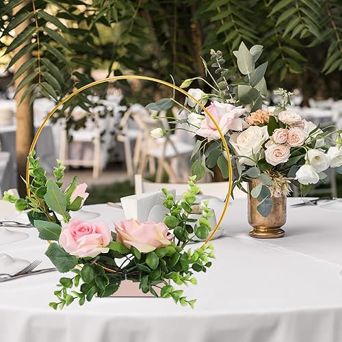 10 Pack 10 Inch Large Metal Floral Hoops, Metal Floral Hoop