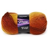 Mary Maxim Prism Yarn, Acrylic Multicolor DK Yarn, 290 Yards, Sunset | Ombre Yarn, 3 Weight, Machine Wash, For Knitting and Crochet, Create Baby Items, Blankets, Afghans, Clothing Variegated Yarn