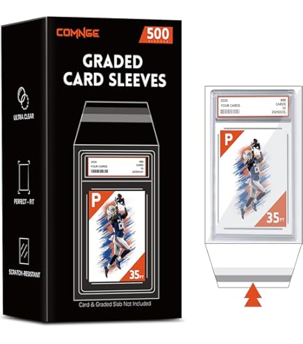 Amazon.com: Platinum Protectors Resealable Graded Card Sleeves for Beckett  BGS and SGC Slabs (200 Pack) : Toys & Games