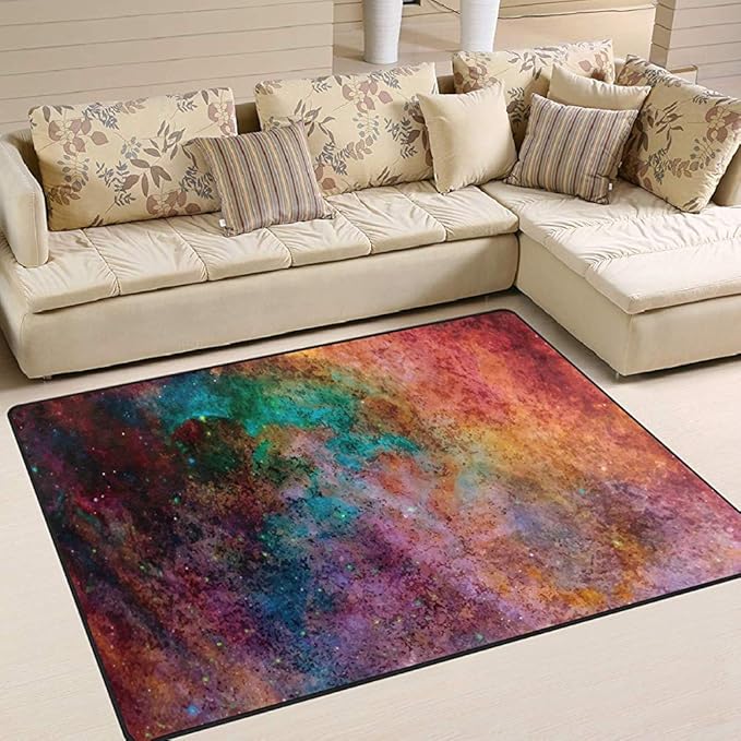 Alfombras De Área Espacio Exterior De Color Acuoso Estera Del Piso De