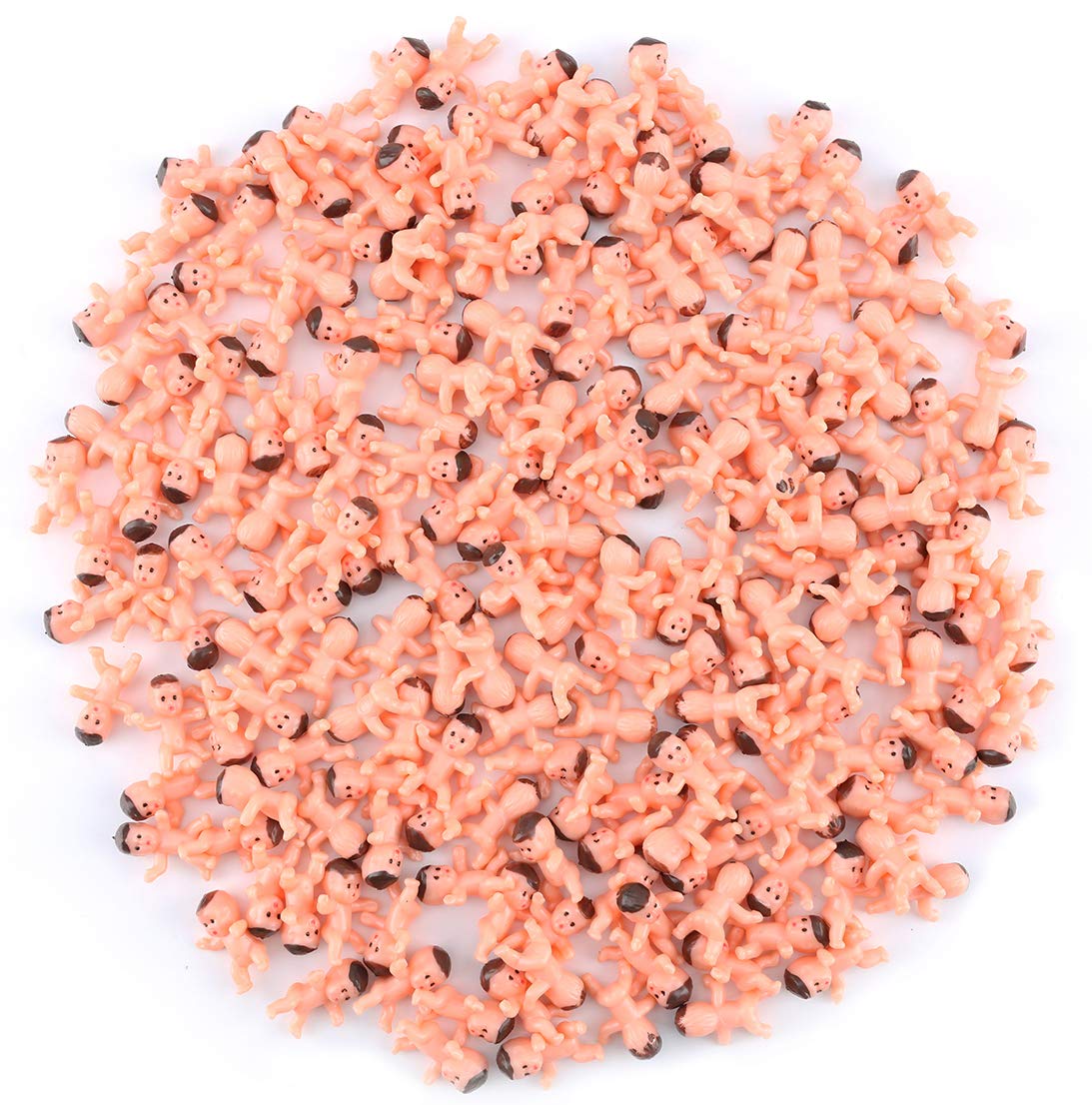 niCWhite 200pcs Mini Plastic Babies, 1 Inch Small Plastic Baby Dolls for Baby Shower Ice Cubes Game Tiny Babies Baby Party Favor Supplies Decorations