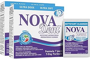 Novadent Dentures Cleaner – For Denture on implants, Denture soft liner and Orthodontic appliance without soldering - 6 Month