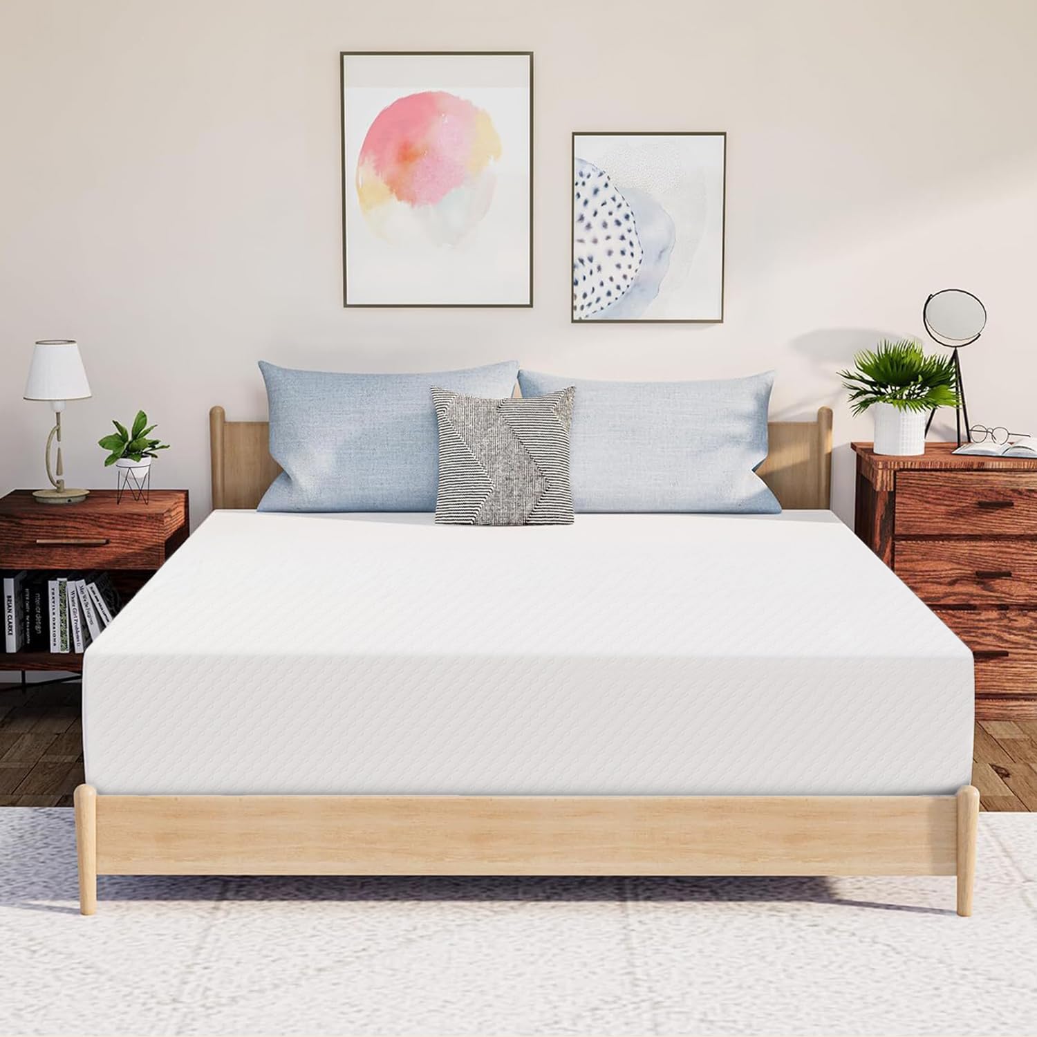 Neo Sleep 12 Inch King Medium Firm Cooling Gel Memory Foam Mattress for Cool Sleep Pressure Relieving CertiPUR-US Certified Foam, Comfort & Supportive Mattress in a Box Fiberglass Free (King, 12 in) Image