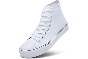 ZGR Womens High Top Canvas Sneakers,Lace-up Canvas Shoes,Casual Tennis Walking Shoes