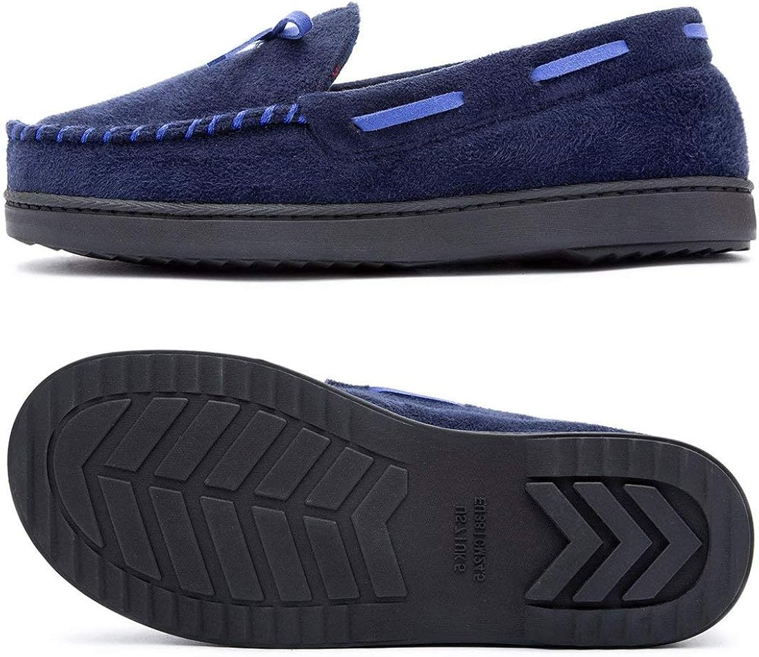 women's flannel lined moccasin slippers