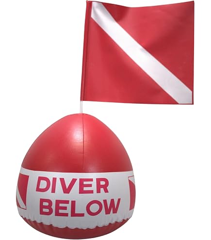Drapeau De Plongeur Sécurité - 70x60cm - Polyester Rouge Et Blanc - Pour Plongée, Apnée, Bateau, Pêche
