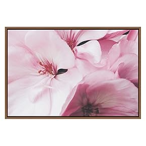 SIGNWIN Framed Canvas Wall Art Soft Pink Hydrangea...