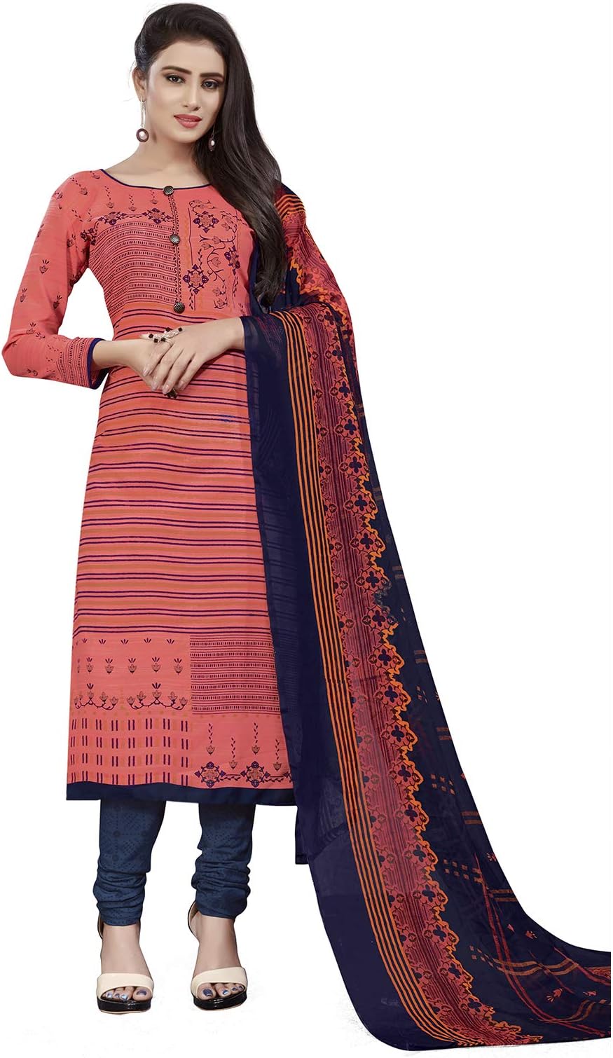 Giftsnfriends Women's Crepe/Synthetic Patiala Dress Material GSRENUKAWEDM6118