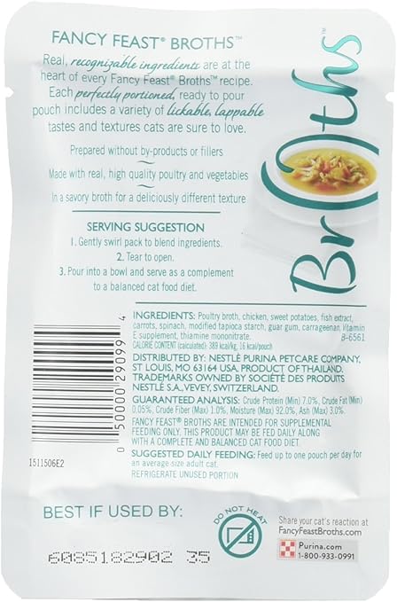 fancy feast broths nutritional value