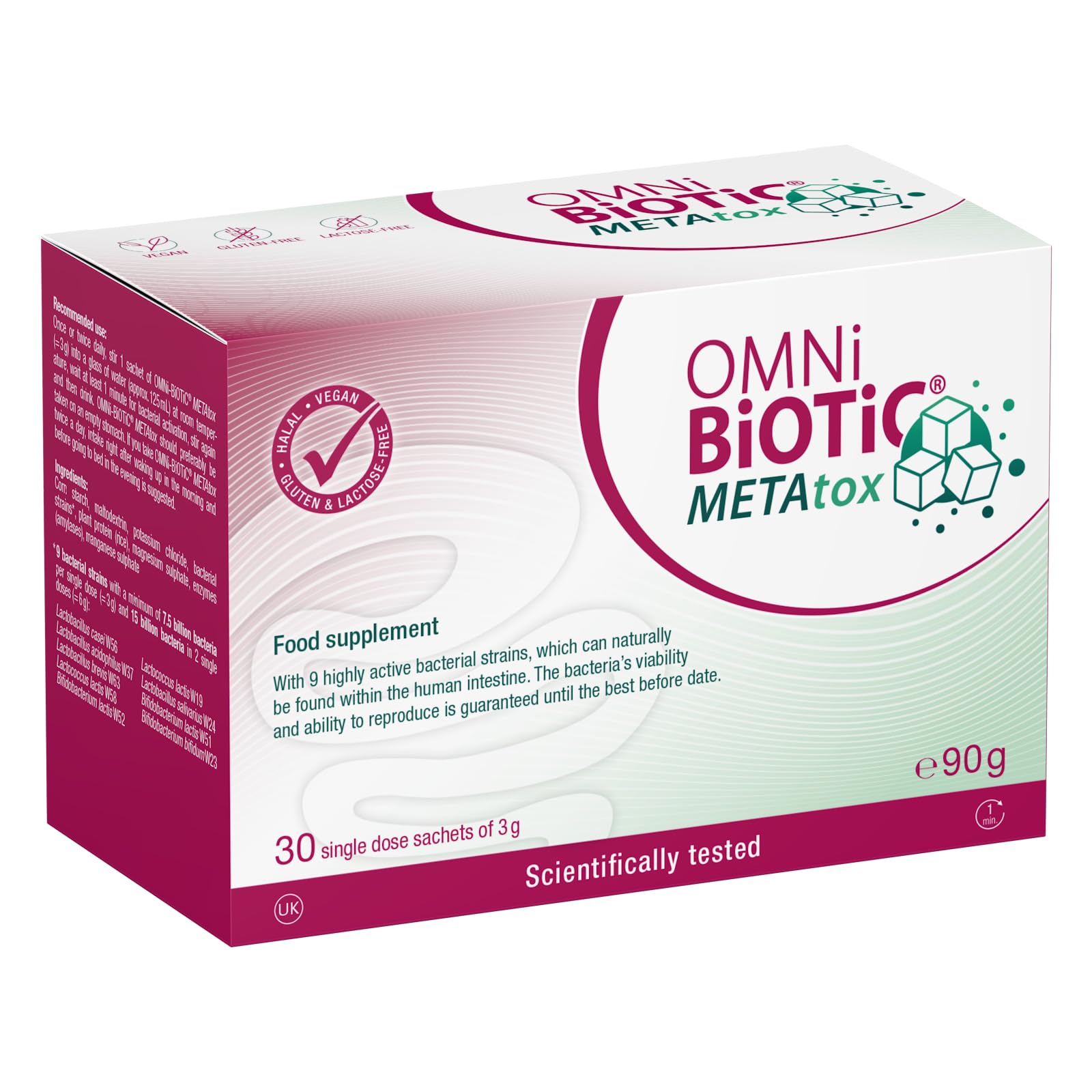 OMNi BiOTiC METAtox | Sugar and Fat Metabolism Under Control | Probiotic Powder | 30 Sachets | 15 Billion Bacteria per Daily dose | Vegan | Halal | for Daily use