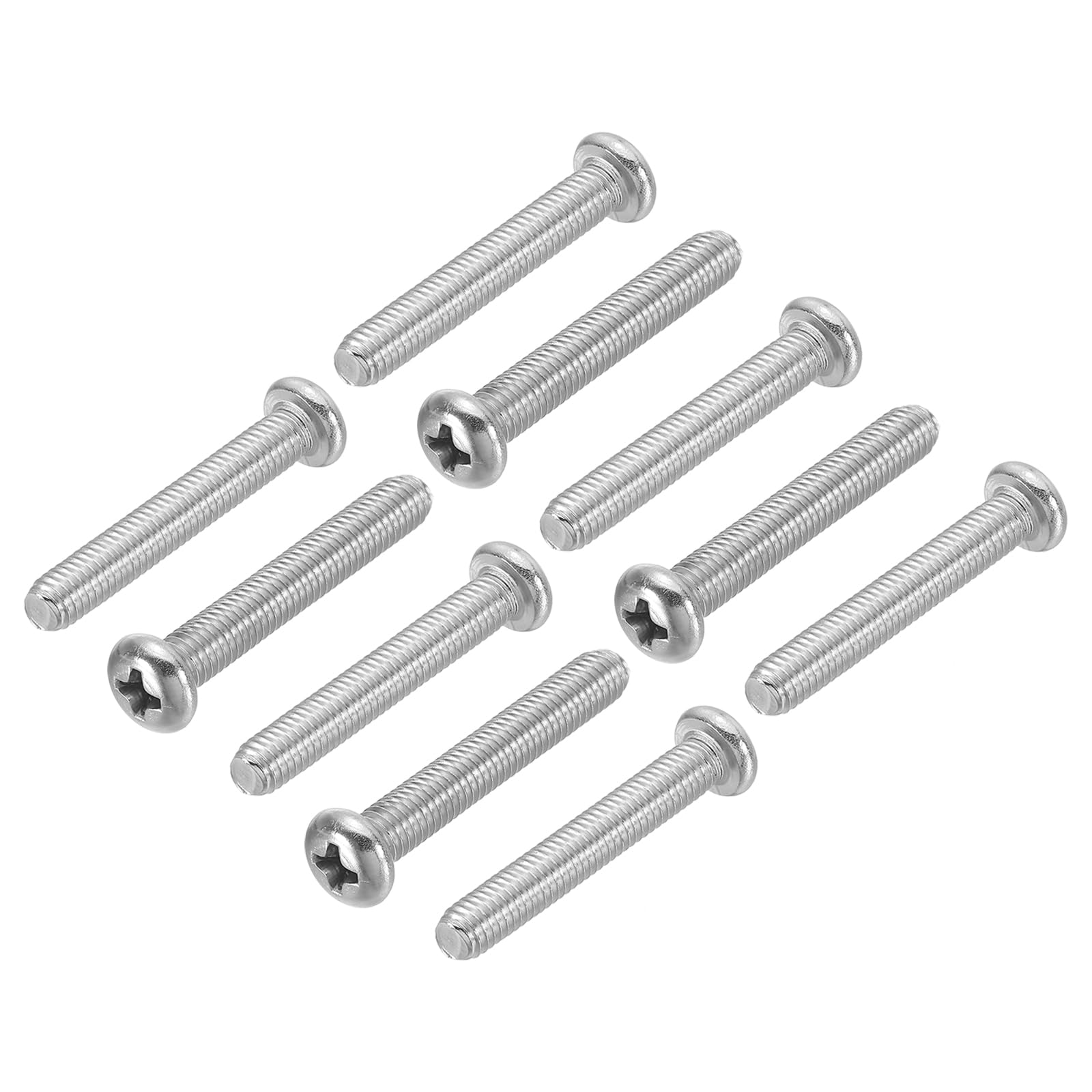 PATIKIL Phillips Pan Head Screws, 15 Pack M5-0.8 x 35mm 304 Stainless Steel 18-8 Full Thread, Pan Head Machine Phillips Drive Screw — image 1