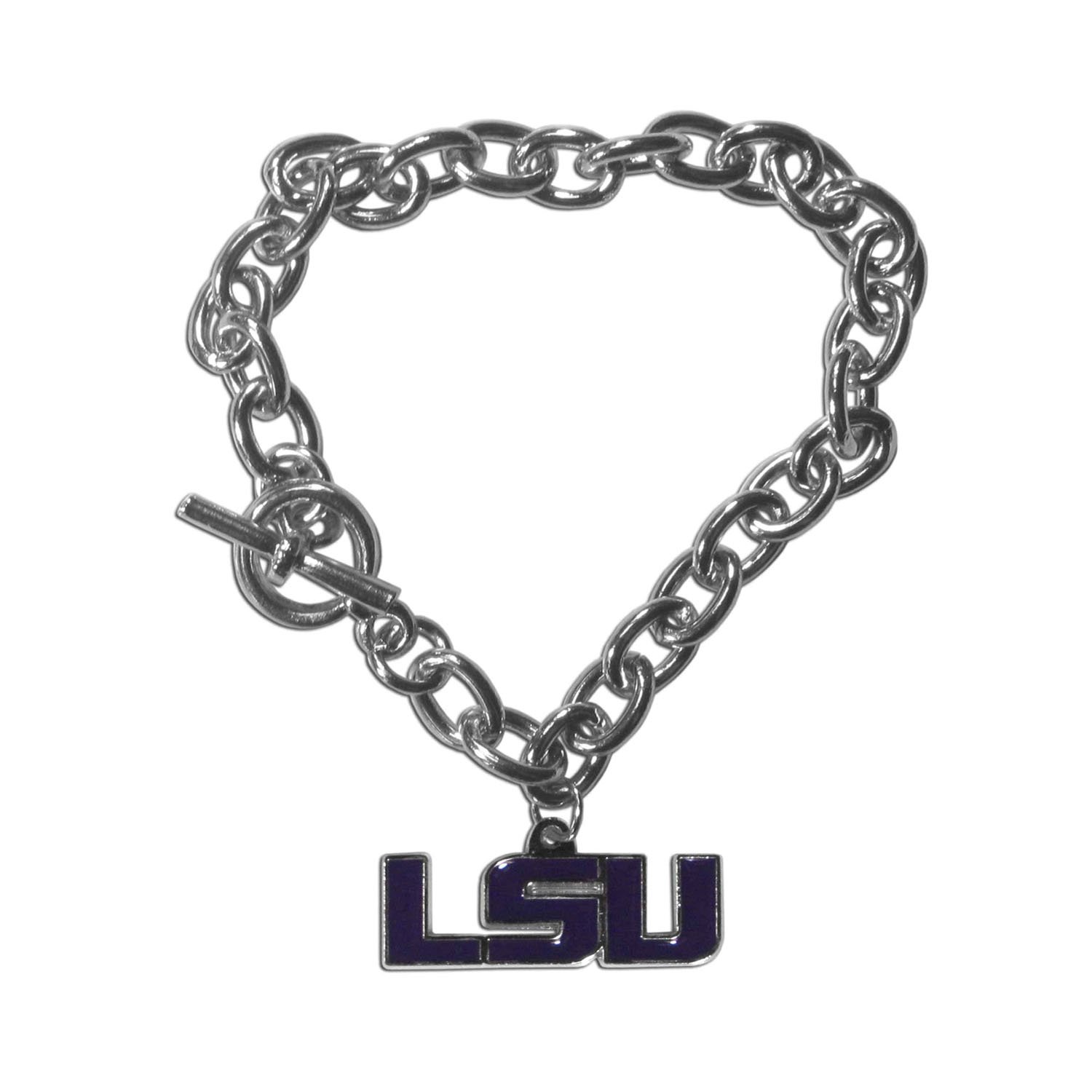 Siskiyou NCAA LSU Tigers Charm Chain Bracelets, 7.5-Inch