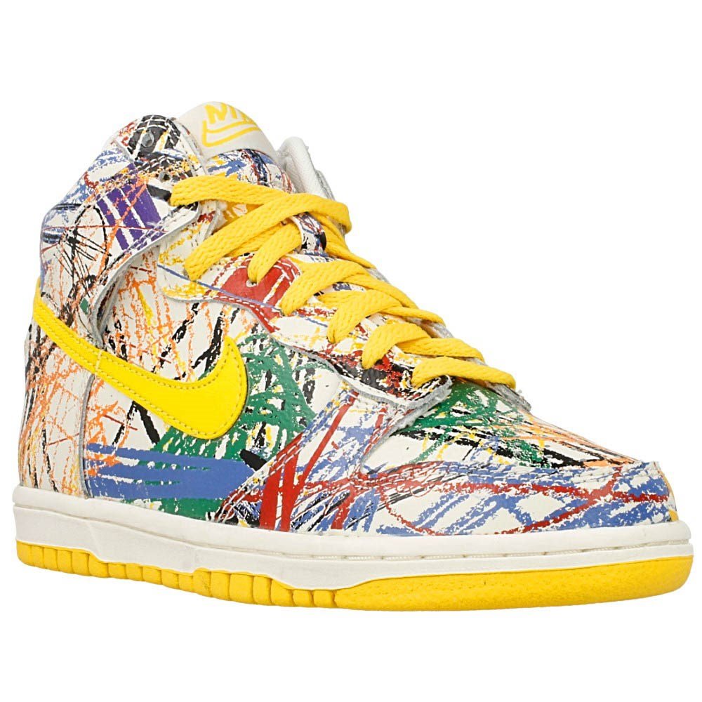 Nike Dunk Hi Premium QS (GS) Hi Top Baskets 728443 Sneakers Chaussures - - White Varsity Maize 