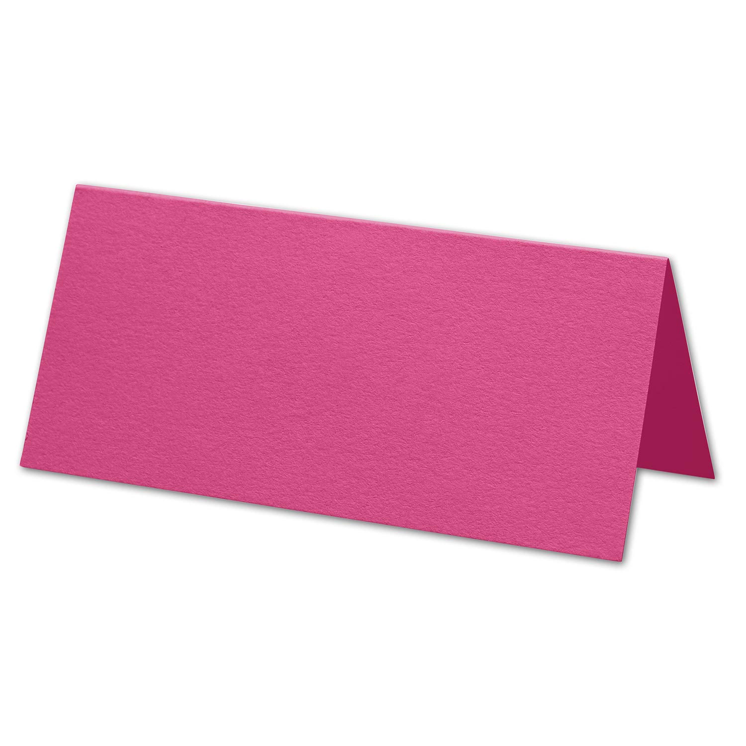 ARTOZ 25x place cards fuchsia (pink) 45 x 100 mm blank place cards folding cards for festive table table decoration 220 g/m² ribbed