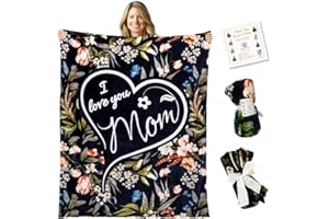 BUTTERTREE Mothers Day Gifts for Mom from Daughter or Son – Meaningful Cozy Throw Blanket, Soft Fleece Gift for Mom Birthday or Anniversary, 65" × 50" (Flowers)