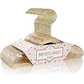 CONCEPTS 40 Pack Baby Hangers Kids Acrylic Non Slip Glitter Clothes Hangers for Toddler Infant Newborn Closet Organizer Small Hangers for Baby Clothes Pants Shirts Space Saving Nursery