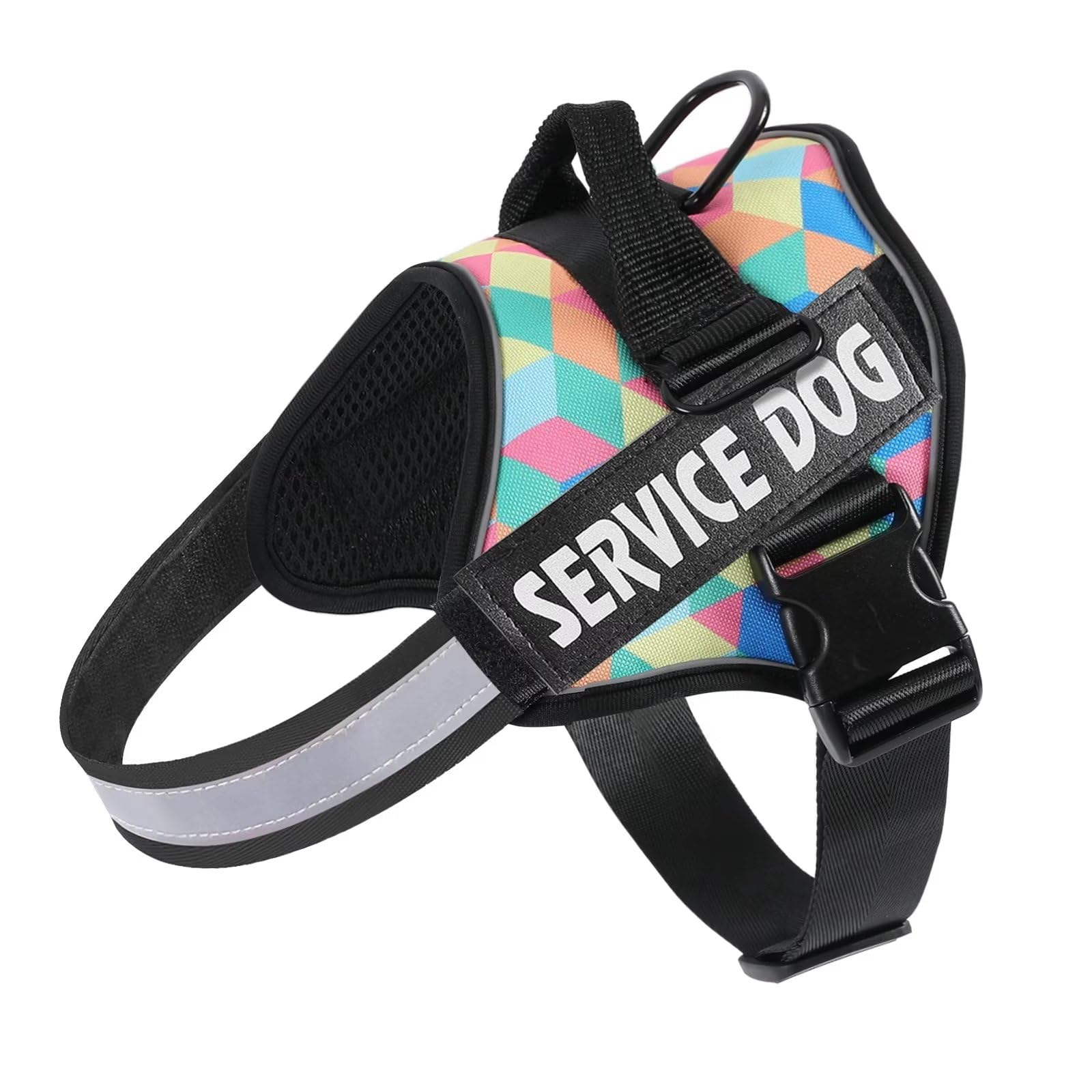 Belababy Service Dog Harness Small Medium Large, Adjustable Emotional Support Dog in Training Harness with Sturdy Handle, Reflective Therapy Puppy Vest, XS, Square — image 1