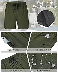SILKWORLD Mens Swimming Trunks with Compression