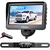 eRapta Backup Camera 4.3''HD 1080P Front Rear View Monitor kit IP69 Waterproof Night Vision DIY Grid Lines for Car Trucks RVs