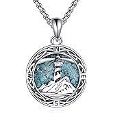 ONEFINITY Lighthouse Necklace for Women Sterling Silver Lighthouse Pendant Necklace Birthday Jewelry Gift for Women