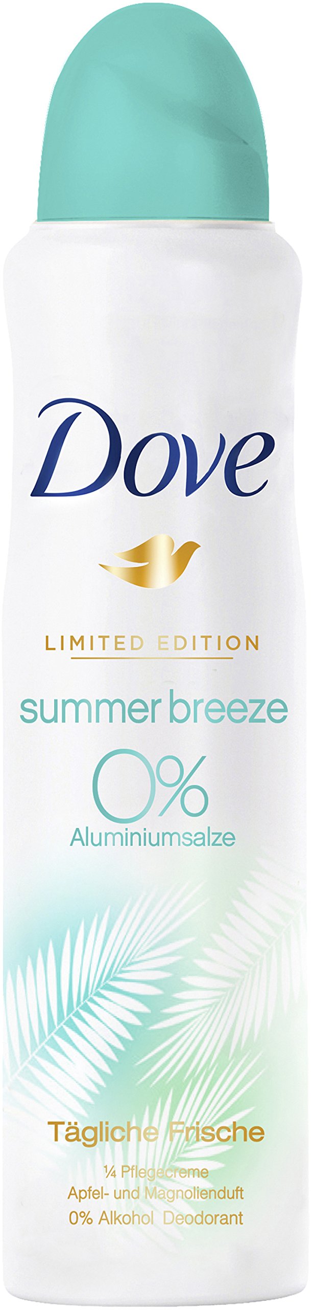 Dove Limited Edition Summer Breeze Deodorant Spray 150 ml Alcohol Free Pack of 6