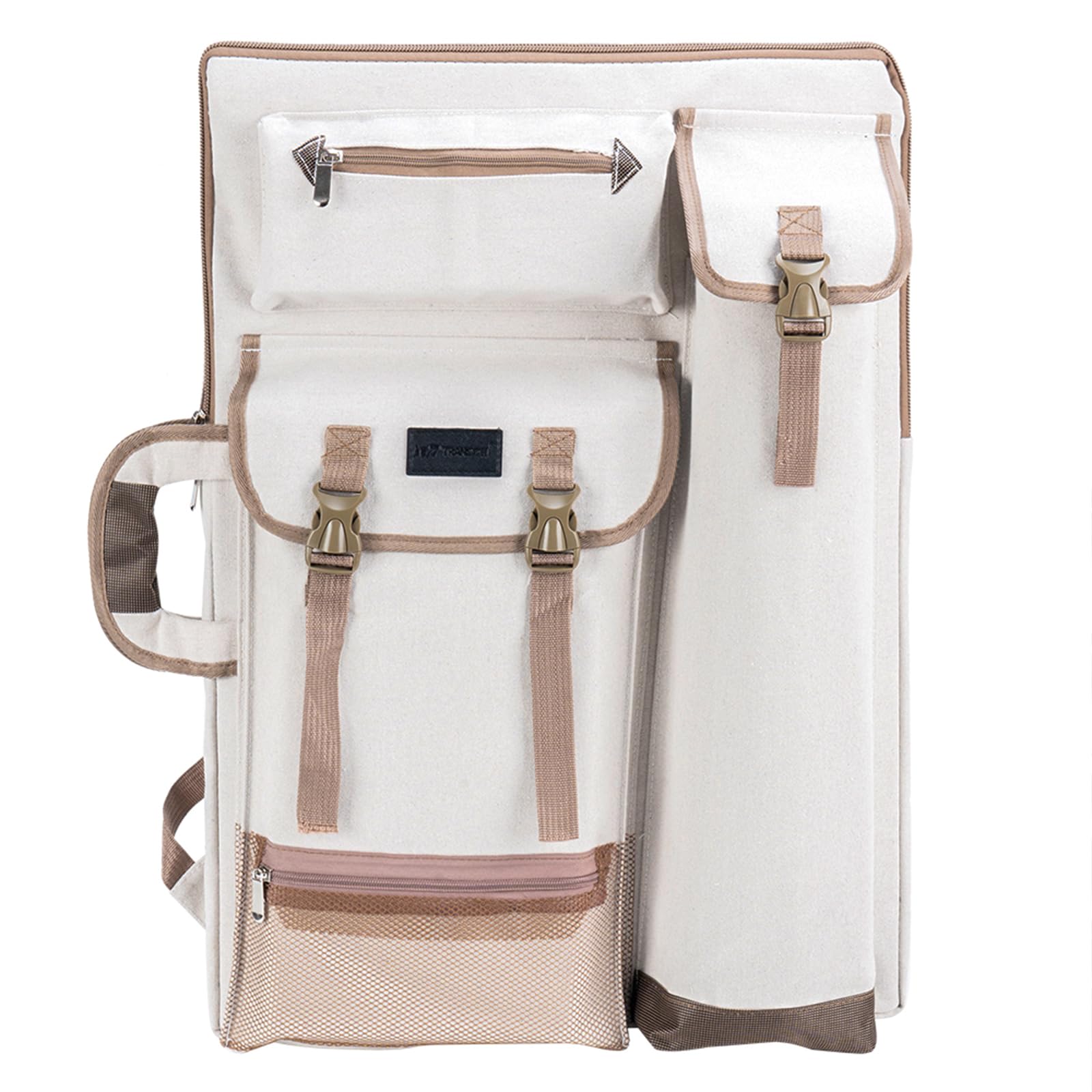 Photo 1 of TRANSON Art Portfolio Case Artist Backpack Canvas Bag Large 26” x 19.5” White