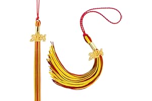 KQNBI 2024 Graduation Tassel, 2024 Tassel Graduation, 2 PCS Graduation Tassel 2024, 2024 Graduation Cap Tassel with 2024 Year Gold Charm for Graduation Hat Graduation Decoration Class of 2024, Red Gold