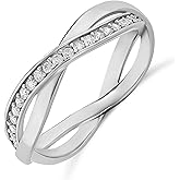 Amazon Essentials Braided Polished CZ Ring Band