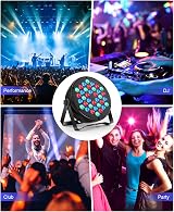 MOSFiATA 2 Pcs RGB Par Lights 36 LED DMX Sound Activated Remote Control view 7