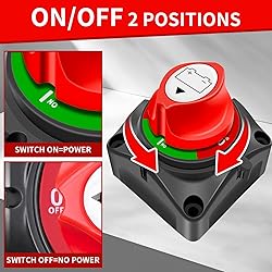 GOGONFLY Battery Disconnect Switch 12V-48V DC 275A