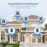 VOXON Wireless Doorbell 1300ft 2 Receivers IP65 Waterproof 60 Ringtones view 5