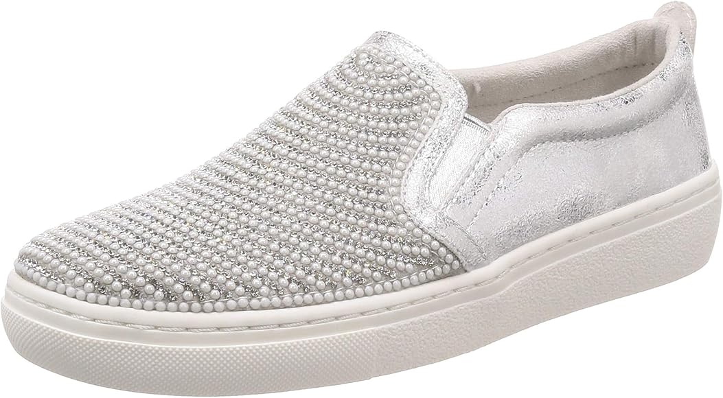 skechers ladies silver shoes